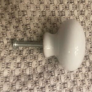 12 White Ceramic Drawer Pulls